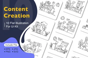 Content Creation Illustration Pack