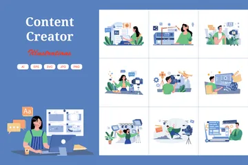 Content Creator Illustration Pack