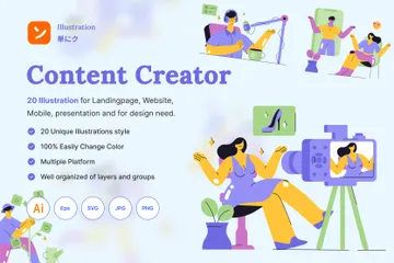 Content Creator Illustration Pack
