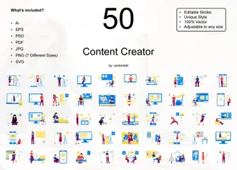 Content Creator Illustration Pack