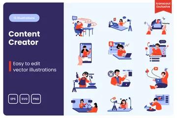 Content Creator Illustration Pack