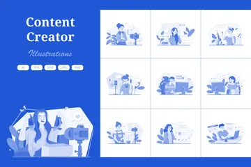 Content Creator Illustration Pack