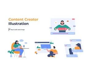 Content Creator Illustration Pack