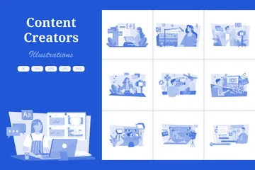 Content Creator Illustration Pack