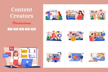 Content Creator Illustration Pack