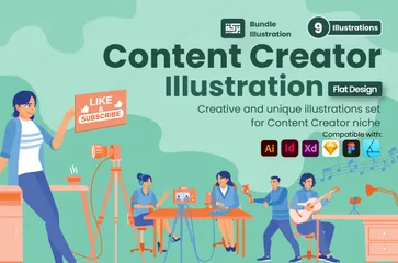 Content Creator Illustration Pack