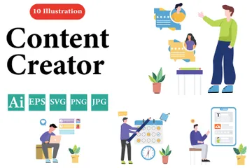 Content Creator Illustration Pack