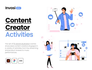 Content Creator Illustration Pack