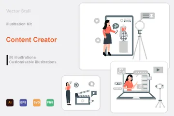 Content Creator Illustration Pack