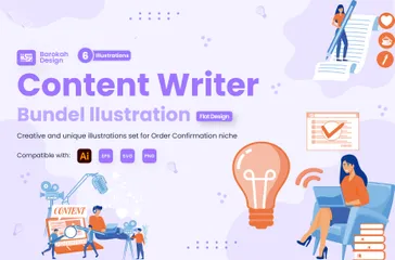 Content Writer Illustration Pack