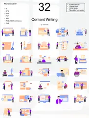 Content Writing Illustration Pack