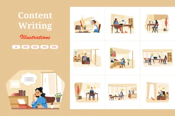 Content Writing Illustration Pack