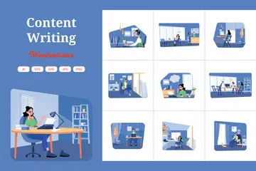 Content Writing Illustration Pack