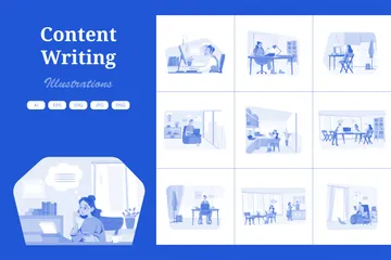 Content Writing Illustration Pack