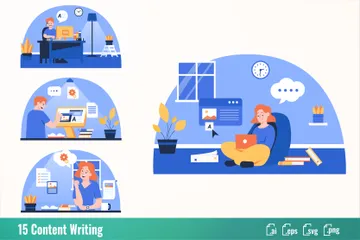 Content Writing Illustration Pack