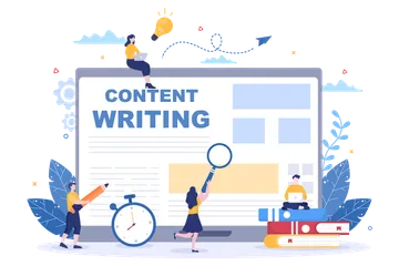 Content Writing Or Journalist Illustration Pack