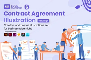 Contract Agreement Illustration Pack