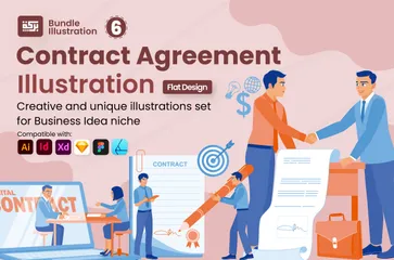 Contract Agreement Illustration Pack