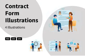 Contract Form Illustration Pack