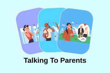 Conversando com os pais Pacote de Ilustrações