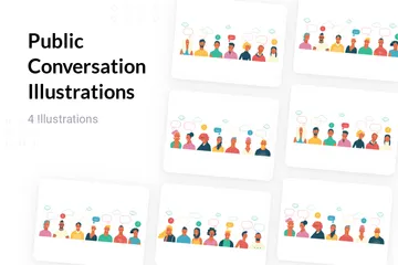 Conversation publique Pack d'Illustrations