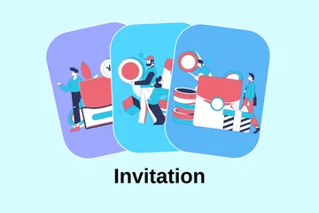 Convite Pacote de Ilustrações
