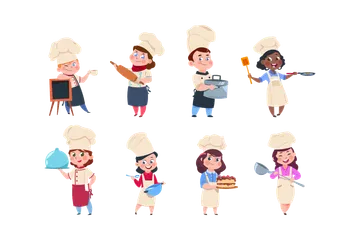 Cook Kids Illustration Pack