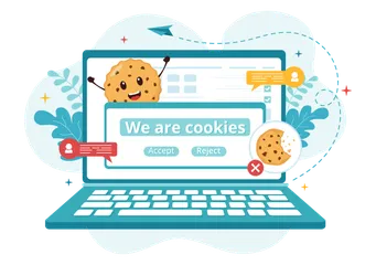 Cookies da Internet Pacote de Ilustrações