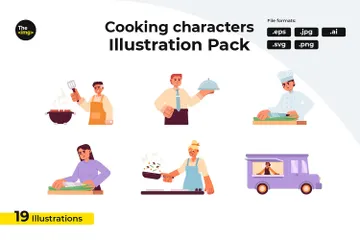 Cooking Chefs Illustration Pack