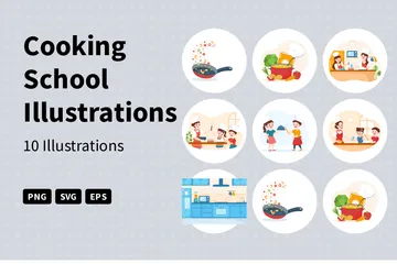 Cooking School Illustration Pack