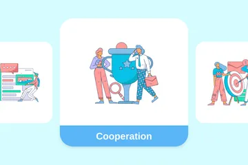 Cooperación Illustration Pack