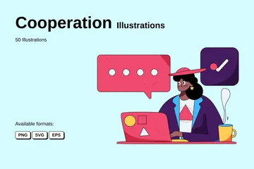 Cooperación Paquete de Ilustraciones