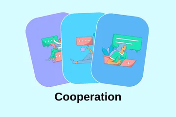 Cooperation Illustration Pack