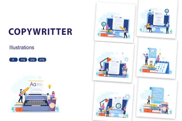 Copywriter Illustration Pack