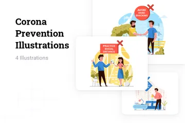 Corona Prevention Illustration Pack