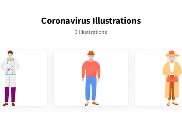 Corona virus Pack d'Illustrations