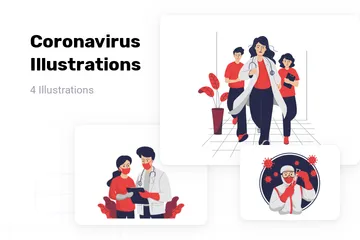 Coronavirus Paquete de Ilustraciones