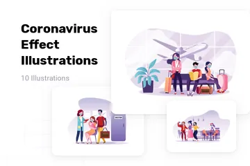 Coronavirus Effect Illustration Pack