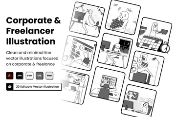 Corporate & Freelancer Illustration Pack