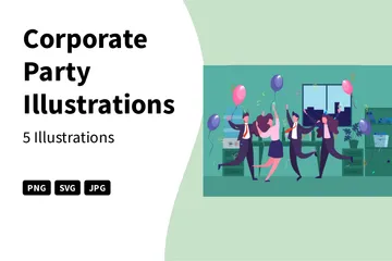 Corporate Party Illustration Pack