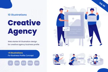 Creative Agency Profile Illustration Pack