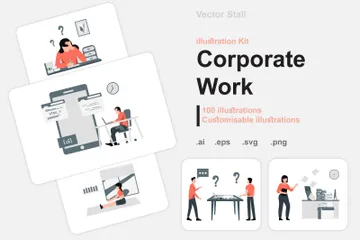 Corporate Work Illustration Pack