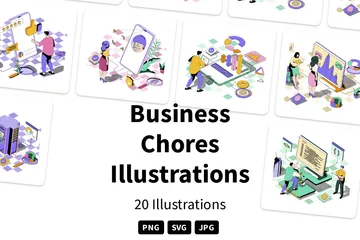 Tâches commerciales Pack d'Illustrations