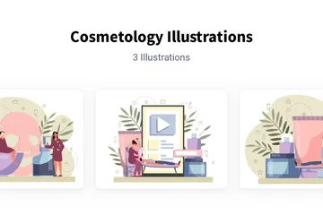 Cosmetologia Pacote de Ilustrações