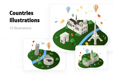 Countries Illustration Pack
