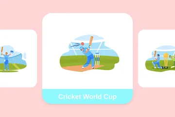 Coupe du monde de cricket Pack d'Illustrations