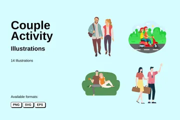 Couple Activity Illustration Pack