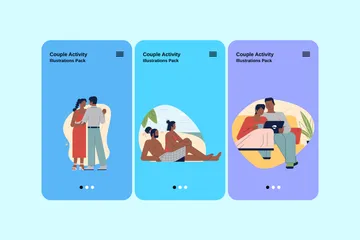 Couple Activity Illustration Pack