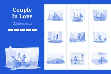 Couple amoureux Pack d'Illustrations