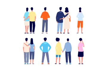 Couple Back Illustration Pack